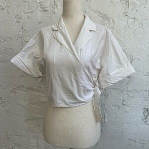 Modern Citizen white wrap shirt SIZE SMALL